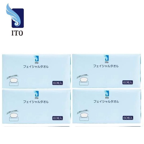 ITO Thick Cotton Disposable Facial Towels 4Packs 240 Sheets (60x4) 抽取式棉柔洗脸巾