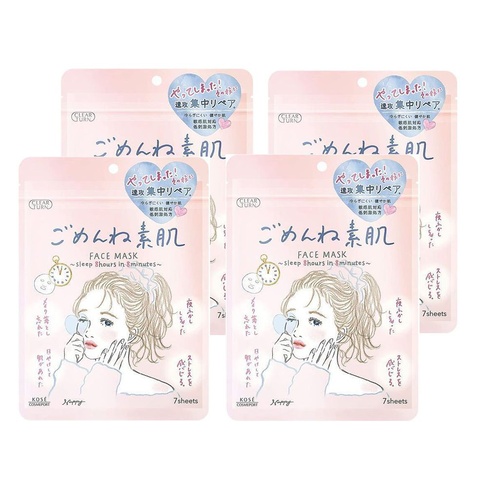 KOSE Clear Turn Sorry Bare Skin Mask 4Packs 28 Sheets (7x4)