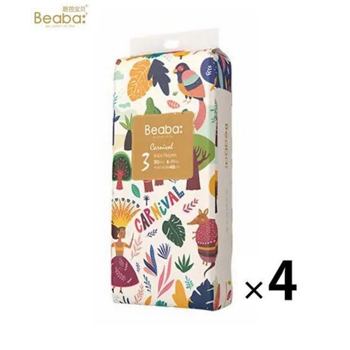 Beaba Nappies Size M 1Carton 200pcs (M50x4) Jungle Rhapsody Series (6-11KG) 丛林狂想曲 3