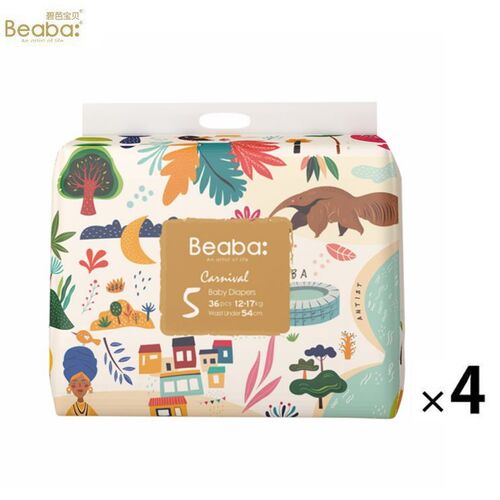Beaba Nappies Size XL 1Carton 144pcs (XL36x4) Jungle Rhapsody Series (12-17KG) 丛林狂想曲 5