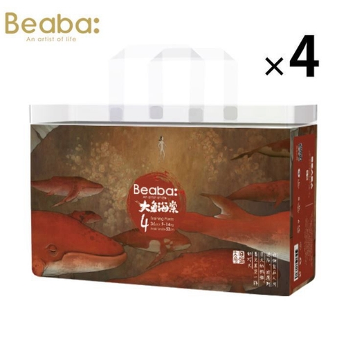 Beaba Pants Size L 1Carton 144pcs (L36x4) 9-14KG Bigfish Begonia Edition 大鱼海棠 4