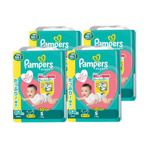 Pampers Baby Dry Nappies Giant Pack Size S 1Carton 336pcs (S84x4) 4-8kg, Japan Version