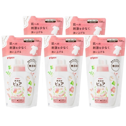 Pigeon Baby Laundry Detergent Liquid 5Packs Refill (720ml x 5)