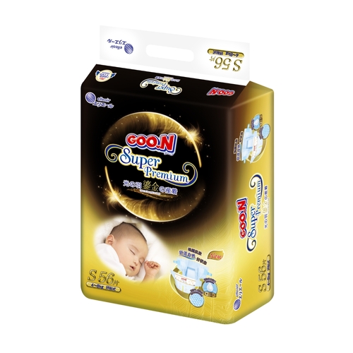 Goo.N Super Premium Nappies Gold Series Size S 56PK (4-8KG) 大王光羽鎏金