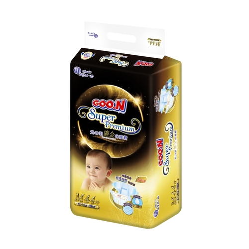 Goo.N Super Premium Nappies Gold Series Size M 44PK (6-11KG) 大王光羽鎏金