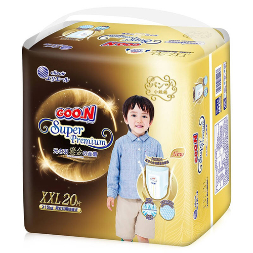 Goo.N Super Premium Pants Gold Series Size XXL 20PK (15-28KG) 大王光羽鎏金