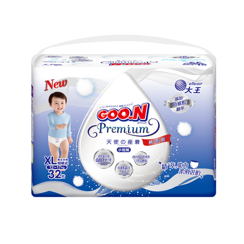 Goo.N Premium Pants Angel Size XL 32PK (12-17KG) - NEW VERSION 大王天使新版