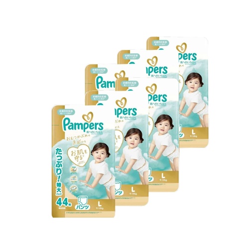 Pampers Premium Nappy Pants Size L 2Cartons 264pcs (L44x6) 9-14KG