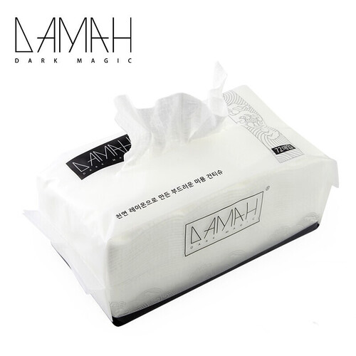 Damah Dark Magic Cotton Facial Towels (Disposable) 72pcs -1Pack (黑魔法抽取式棉巾)