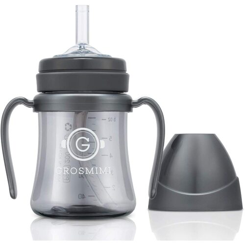 Grosmimi Straw Cup Dark Series PPSU 200ml (6M+) -Charcoal  吸管杯