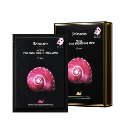 JM Solution Active Pink Snail Brightening Mask Box (10 Sheets) 蜗牛亮白面膜