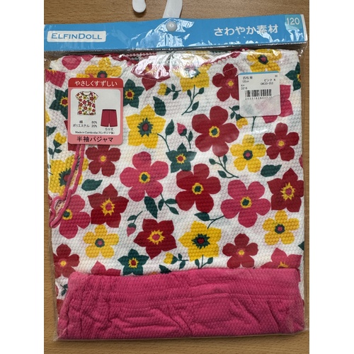 ElfinDoll Baby Girl Set (Top + 3/4 Pants ) Size 110-120cm (Red Flower) 西松屋套装