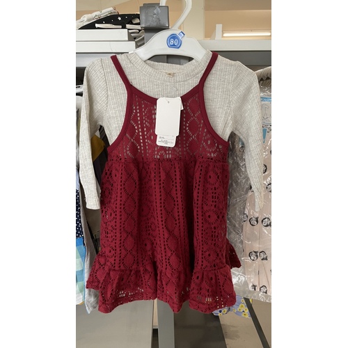 Elfindoll Japan Girl Scarlet Lace Dress (2 Pieces) Size 80cm