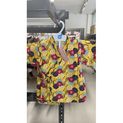 Nishimatsuya Girl Jinbei Kimono Size 80-95cm 西松屋甚平和服
