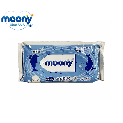 Moony Toilet Flushable Baby Wipe 50pcs NEW VERSION 